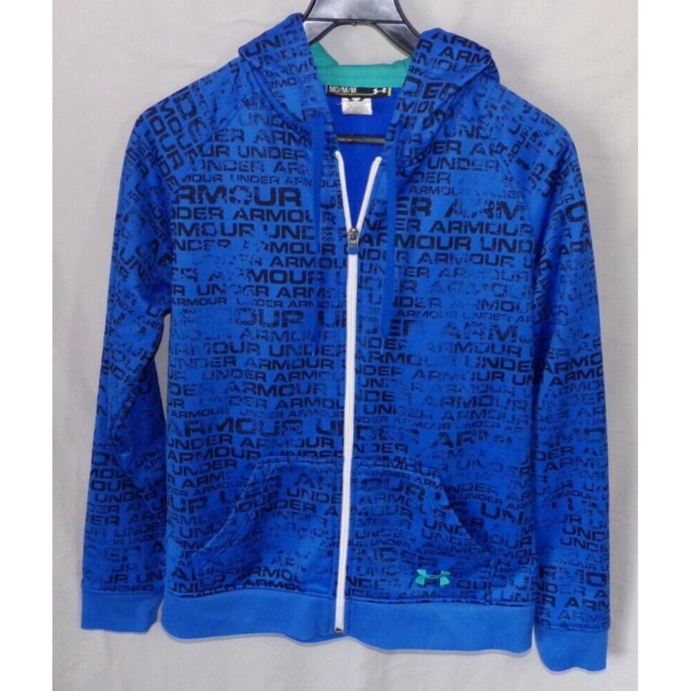 Under Armour Men's Medium Full Zip Hoodie Sweatshirt Jacket Blue